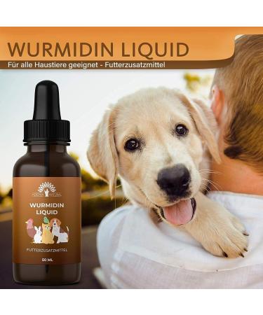 Adema Natural Wurmidin Liquid | Natural Worm Cure for Dogs Cats Rabbits Sheep Poultry & Birds | 50 ml Worm Treatment Alternative - Buy Online on GoSupps.com