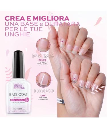 Gel Nail Polish Base Coat for Gel Nails UV-LED 10 ml Clear Universal Base Coat for All Brands of Gel Nail Polishes and Nail Gels. Results: Long-Lasting Nails! - Buy Online on GoSupps.com