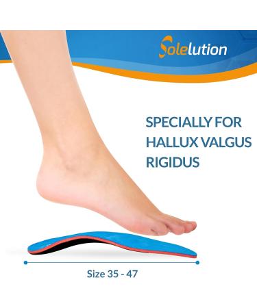 Solelution Arch Orthopedic Insoles for Hallux Valgus/Rigidus - Unisex - Size 36 - Forefoot Pain Relief - Premium Comfort - Buy Online on GoSupps.com