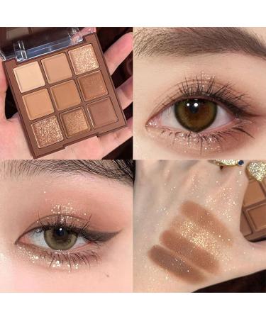 EONFAVE Chocolate Eyeshadow Palette 9 Colors Brown Makeup Palettes Nude Tint Long Lasting Shine Matte Travel Size for Women and Girls - Buy Online on GoSupps.com