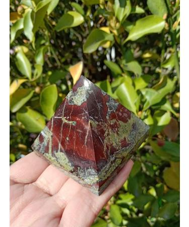 Crystal Rough 50mm Natural Stones and Minerals Dragon Blood Stone Pyramid Shaped gem Crystals Suitable for Home - Buy Online on GoSupps.com