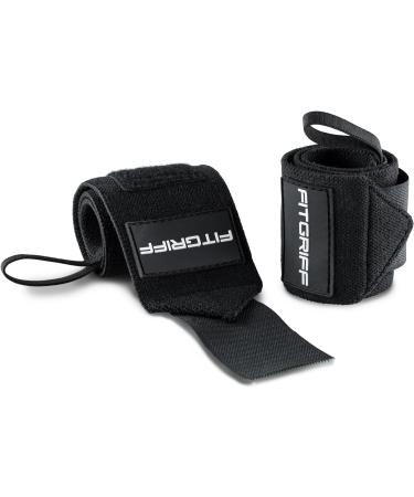 Fitgrand Wrist Bandages | 45cm Wrist Wraps for Fitness Bodybuilding & CrossFit - Durable Black Wrist Support - Buy Online on GoSupps.com