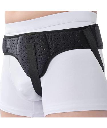 Acccz hernia band inguinal hernia belt for men broken belt broken band eskrucht bandage left and right-wing for pre- and post surgery compression support optional (m)