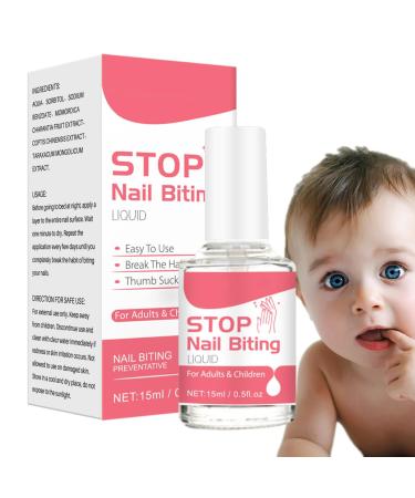 Liquid To Stop Nail Biting | 0.5fl oz Nail Biting Polish Alternative - Stop Nail Biting Polish Care For Kids & Adults Thumb Sucking Stop Safe & Effective Bitter Taste Stop Nail Biting And