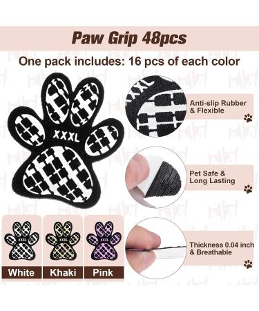 BEAUTYZOO Dog Paw Protectors Grip Pads | Anti-Slip Traction for Dogs on Hardwood Floors & Hot Pavement | 48 Pads XXXL (L 3.38in x W 3.07in) - Buy Online on GoSupps.com