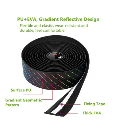 Reflective Gradient EVA+PU Road Bike Handlebar Tape - Racing & Fixed Gear - Buy Online on GoSupps.com