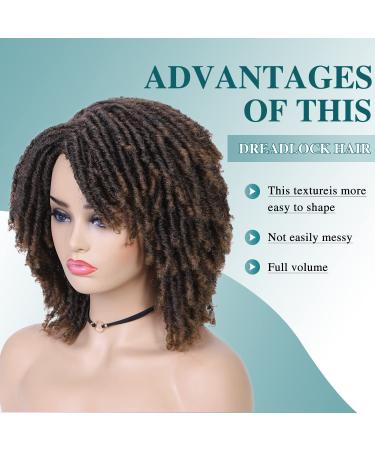 Lady Hanne Black Brown Short Curly Dreadlock Wig | Heat Resistant Synthetic Wig for Women 1B/30 - Buy Online on GoSupps.com