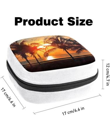Period Pad Storage Bag | Sanitary Napkin & Tampon Holder | Beach Sunset Scenery Design - Buy Online on GoSupps.com