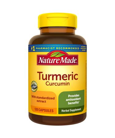 Nature Made Turmeric Curcumin 500 mg, Herbal Supplement for Antioxidant Support, 120 Capsules, 120 Day Supply 120 Count (Pack of 1)