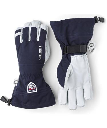 Hestra ski gloves cuff army leather. Blue 6