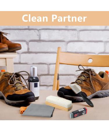 Suede Brush Set - 4-Sided Shoe Cleaner with Brass Bristle, Eraser, and Cloth - Buy Online on GoSupps.com