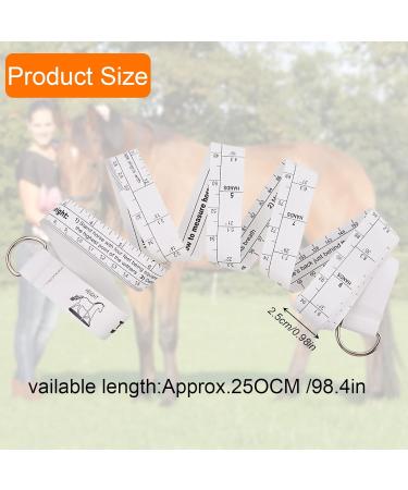 Jetisva 2.5M 98.4 Inch Horse Weight Tape Measure Long Precisio Horse Weight Measuring Tape Portable Horse Height Bust Body Measurement White Horse Measuring Stick forÂ Equine Farm Animals Cow Goat - Buy Online on GoSupps.com