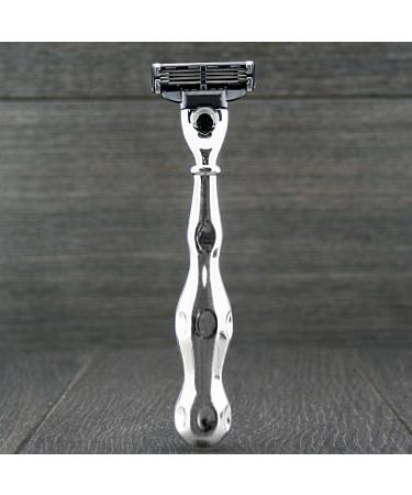 3 Edge Shaving Razor - Non-Magnetic Stainless Steel Hollow Handle | Perfect Safety Razor for Men's Beard & Mustache Shaving - Buy Online on GoSupps.com