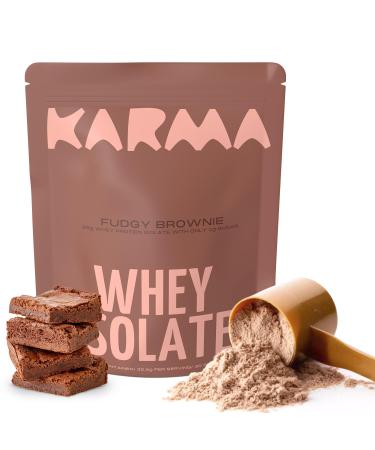 Whey Protein Powder 2LB - 25g Protein 1g Sugar - Fudgy Brownie Flavored Whey Isolate Protein Powder - Protein Powder Formulation with Low Sugar and High Protein - 30 Servings