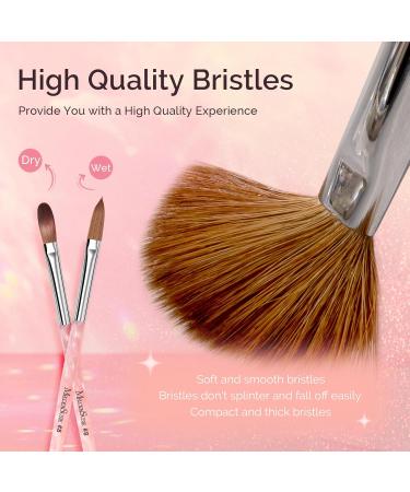 MelodySusie Kolinsky Acrylic Nail Brush - Professional Size 8 Glitter Brush for Nail Art - Aurora Collection - Buy Online on GoSupps.com