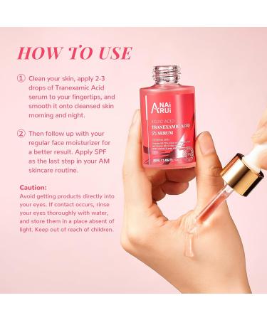  ANAI RUI ANAiRUi 5% Tranexamic Acid Serum with Glycolic Acid Kojic Acid Vitamin B5 & Hyaluronic Acid Niacinamide Targets Hyperpigmentation Uniform Complexion 30ml - Buy Online on GoSupps.com