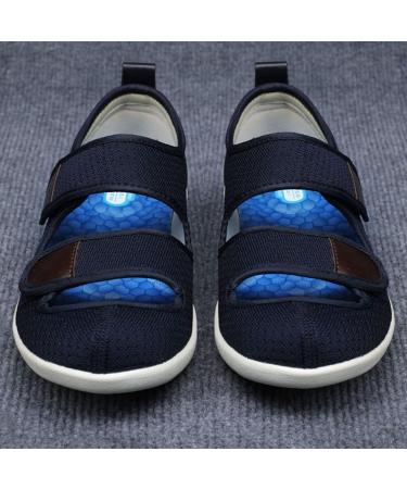 Diabetic Shoes for Women & Men - Wide Width Indoor Slippers with Arch Support, Air Cushion Bottom, and Edema Relief - Size 9.5 Blue - Buy Online on GoSupps.com