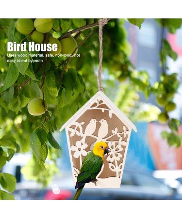 xiaozuo Wooden Hollow Bird House 2 Pieces Bird House Bird Houses for Outdoor Blue Bird House with Warm Light Wooden Hanging Bird House for Small Bird DIY Bird Cage Making Decoration667 - Buy Online on GoSupps.com