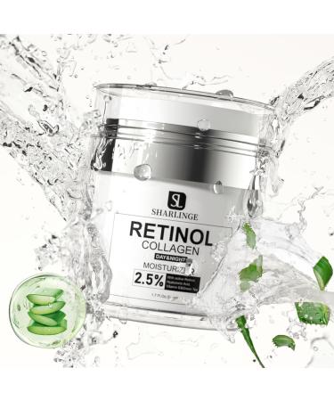 Retinol Cream Retinol Face Moisturizer Anti Wrinkle Cream for Face Collagen Face Cream with Vitamin E Hyaluronic Acid Retinol Day & Night Cream Anti-Aging Face Moisturizer for Women & Men 1.7 Oz