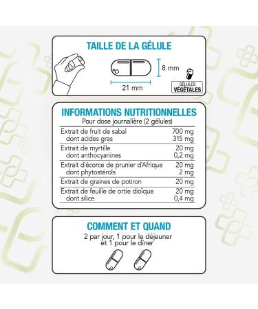 Saw Palmetto Prostate et Confort Urinaire Palmier Nain G lules 700mg par dose Pi Life 2/Jour Avec Pygeum Africanum et Myrtille Antioxydant 180 G lules Health Man 180 unit (Lot de 1) - Buy Online on GoSupps.com