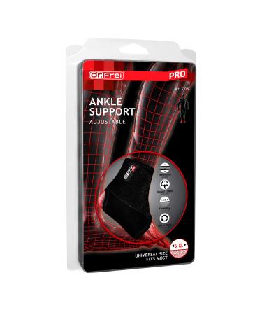 Medical/Sports Ankle Support Adjustable Universal Size fits Most Black Made in EU