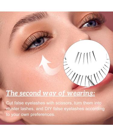 Natural Wispy Mink Bottom False Eyelashes - Handmade, Reusable, Clear Band - Pack of 6 - Buy Online on GoSupps.com