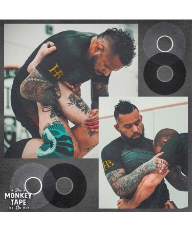 Monkey Tape Single Roll - Premium Jiu Jitsu Athletic Trainer Tape 1x15yd Black - Ideal for Wrist, Ankle, Knee & Hand Taping - Pack of 1 - Buy Online on GoSupps.com
