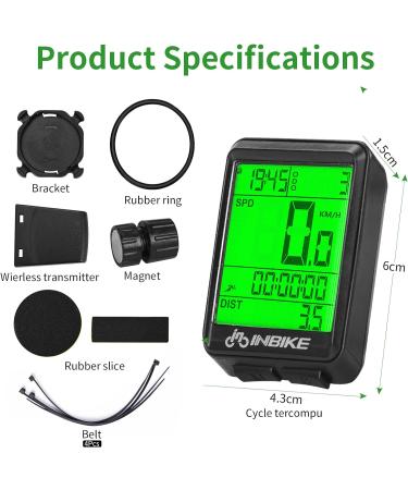Buy Maozhbo Wireless Bicycle Computer - IPX7 Waterproof Tachometer with LCD Display | Multi-Function Cycling Mileage Tracker for Kids & Adults - Buy Online on GoSupps.com