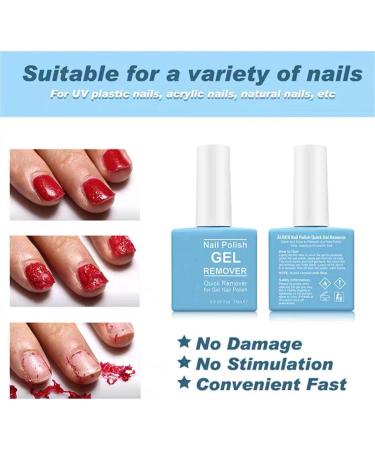 Gel Nail Polish Remover - Safe & Easy Quick Gel Polish Remover For UV Plastic Acrylic Natural Nails etc 2-3 Min Time-Saving And Hassle-Free Non-Irritating Gel Remover Nail Varnish Remover - Buy Online on GoSupps.com