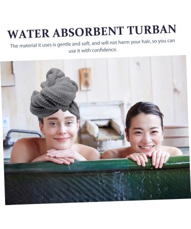 Quick Dry Absorbent Hair Towel & Shower Cap for Women - Large Grey Hair Drying Cap Essentials - Buy Online on GoSupps.com