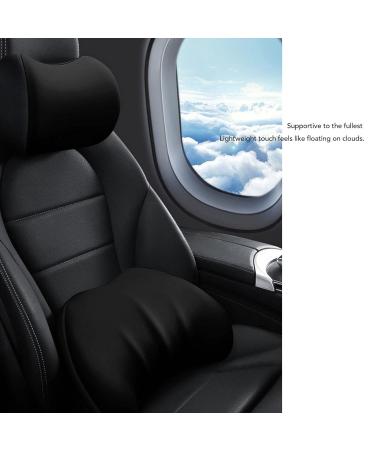 Ergonomic Lumbar Support Pillow | Memory Foam Back Cushion for Car & Home | Comfortable Pain Relief - Removable Cover (Black - Buy Online on GoSupps.com