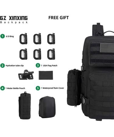GZ XINXING 45L Large Molle Military Tactical Backpack - Black - Buy Online on GoSupps.com