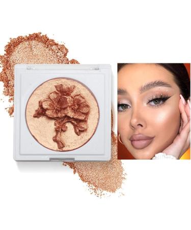 Make up Highlighter Glitter Highlight Bronzer Powder Highlighter Palette - 3D Plum Blossom Long-Lasting Highlighter Powder Face Highlighter Illuminator 0.7 Oz Highlight Makeup Rowces 04# - Buy Online on GoSupps.com