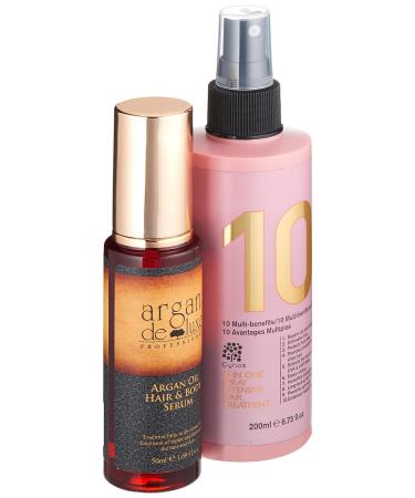 Argan Deluxe Professional 10 Spray Moroccan Argan Oil Hair & Body Serum - Nourishing and Hydrating Formula - Buy Online on GoSupps.com