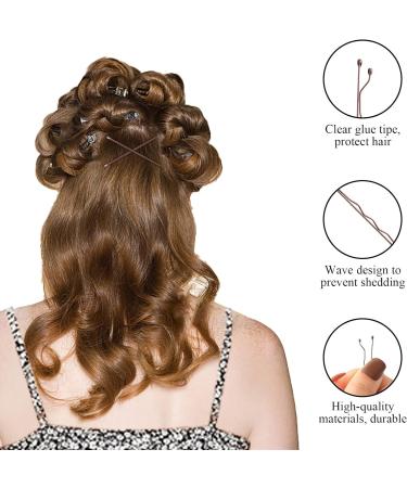 50pcs Brown Wave Bobby Pins for Fine Hair - Invisible Hair Grip Barrettes for Women, Ladies, Girls, and Kids - 5cm - 50 Count - Buy Online on GoSupps.com