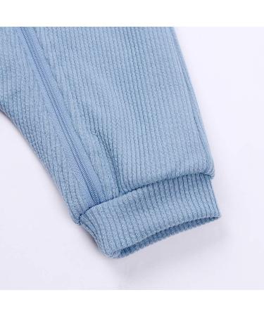 Kids Tales Newborn Baby Winter Romper | Rabbit Ear Hooded Zipper | 9-12 Months | Blue - Buy Online on GoSupps.com