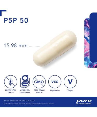 Pure Encapsulations P5P 50 - Active Vitamin B6 - Supports Energy Metabolism* - Gluten Free & Non-GMO - 180 Capsules - Buy Online on GoSupps.com