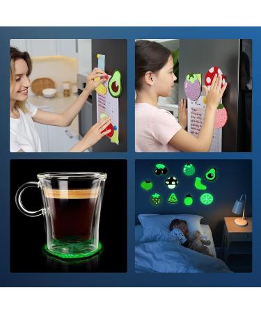 Cindeer 10 Pcs Glow in The Dark Food Series Punch Needle Embroidery Magnet Set with Patterns and Tools - Buy Online on GoSupps.com