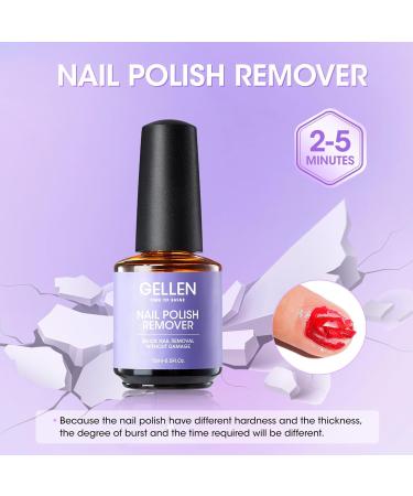 Buy Gellen Gel Nail Polish Remover - Quick & Easy 2 Pack | Professional Formula No Foil Soaking Needed 3-5 Minute Removal - Buy Online on GoSupps.com