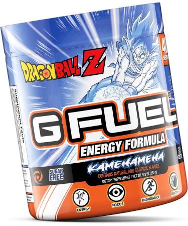 G Fuel Dragon Ball Z Energy Drink Powder Pre Workout Caffeine Mix for Gaming Sugar Free Focus Amino Vitamin + Antioxidants 9.8oz (Strawberry Lychee 40 Servings) - Buy Online on GoSupps.com