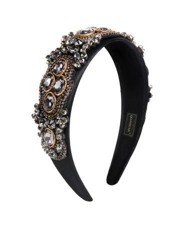QIANXUAN Rhinestone Headband - Crystal Beaded Embellished Hair Accessory for Women - Buy Online on GoSupps.com