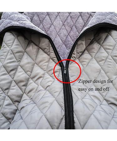 Plush Wheelchair Warm Blanket Cozy Cover Winter Windproof with Zipper and Villus Cushions Universal Legs/Feet for Wheelchairs Senior Black - Buy Online on GoSupps.com