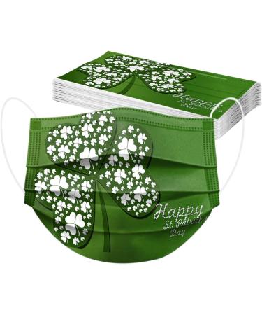 50PCS St Patricks Day Disposable Face_M sks for Adults 3-Layer Breathable Protection Holiday Party Decorations for Women Men - Buy Online on GoSupps.com