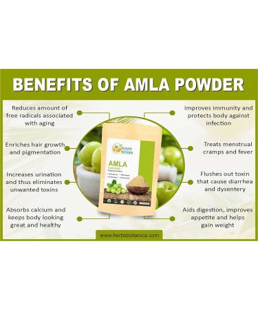 Organic Amla Powder - Pure Indian Gooseberry for Hair Growth & Immune Support | 5.3 oz (150g) Herbal Supplement - Buy Online on GoSupps.com