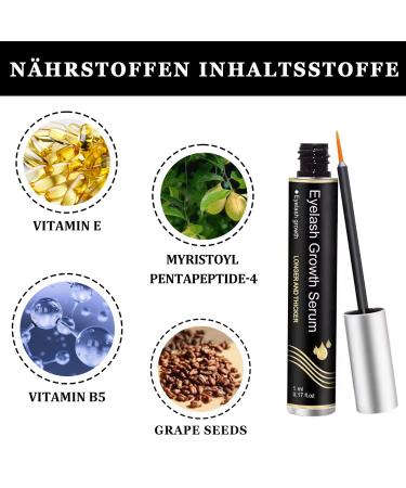 Premium Eyelash Serum for Growth | Thicker Fuller Lashes & Brows - 5ml Test Winner - Buy Online on GoSupps.com