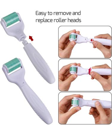 Bowka 5-in-1 Derma Roller Set - Microneedling Roller for Beard Growth & Skin - 1.5/0.5/0.3/0.25mm | International Shipping Available - Buy Online on GoSupps.com
