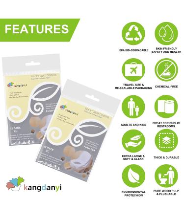 Toilet Seat Covers Disposable Travel Pack 120 Pack XL Thick Flushable Toilet Seat Covers for Portable Travel Potty Public Restrooms Paper Toilet Seat Cover Kids Adult Toilet Cover - Buy Online on GoSupps.com