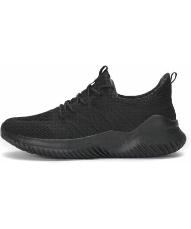 Men's Slip-on Running Shoes | Lightweight Breathable Sneakers | Size 13 All Black - Buy Online on GoSupps.com