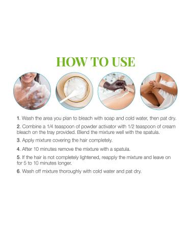 Clean + Easy Bleach Cream Hair Lightener - 2 oz | Gentle Skin-Safe Formula for Facial and Body Hair - Buy Online on GoSupps.com