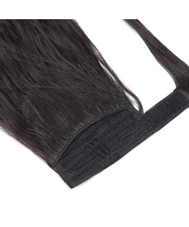 Buy Natural Black Ponytail Extensions - Corn Wave Clip-In Hair Extensions (20 / 50cm) - Affordable Realistic Velcro Connection - 90g - Buy Online on GoSupps.com